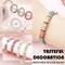 1080 Pcs 8mm Rhinestone Spacer Beads - Crystal Glass Beads for Jewelry Making, Available in 9 Colors, Ideal for Necklaces, Bracelets, and Pendants